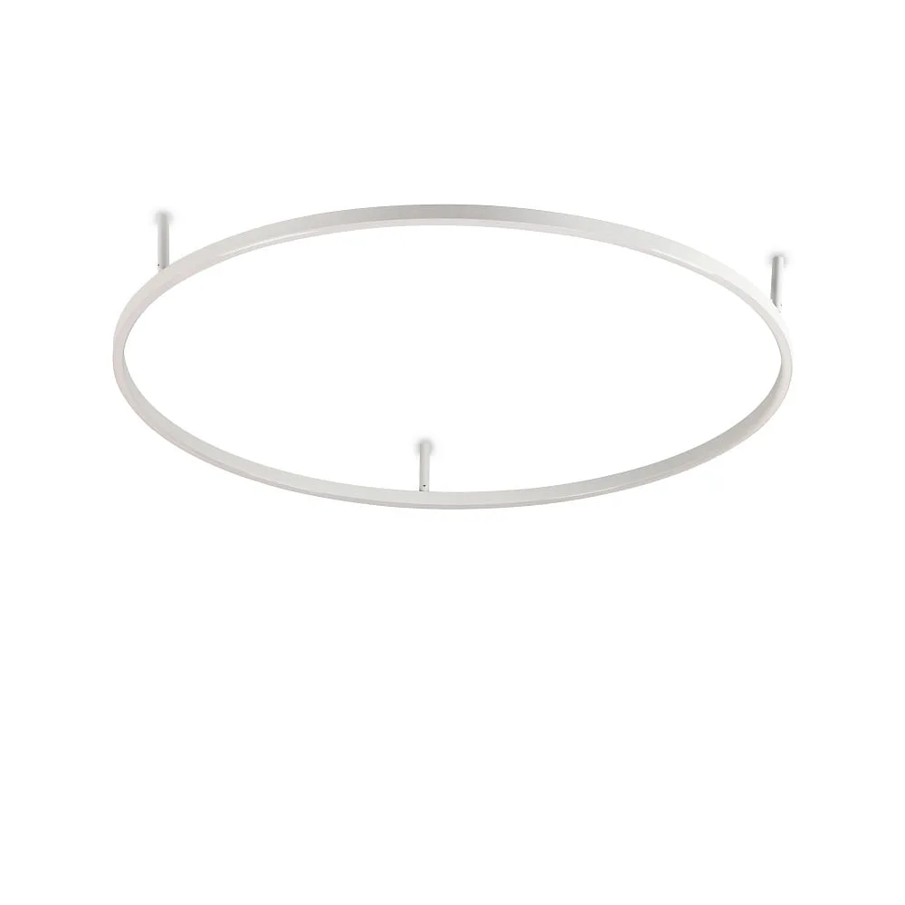 Ideal Lux LED ceiling luminaire ORACLE SLIM, Ø 90cm, opal 53W 3000K 5200lm – White