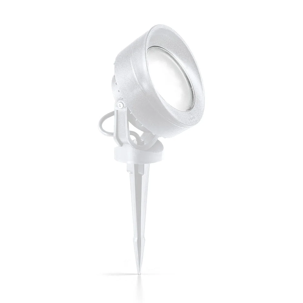 Ideal Lux Luminaire avec piquet d'extérieur TOMMY IP66, GX53, orientable, incl. 7W 4000K, résine – blanc