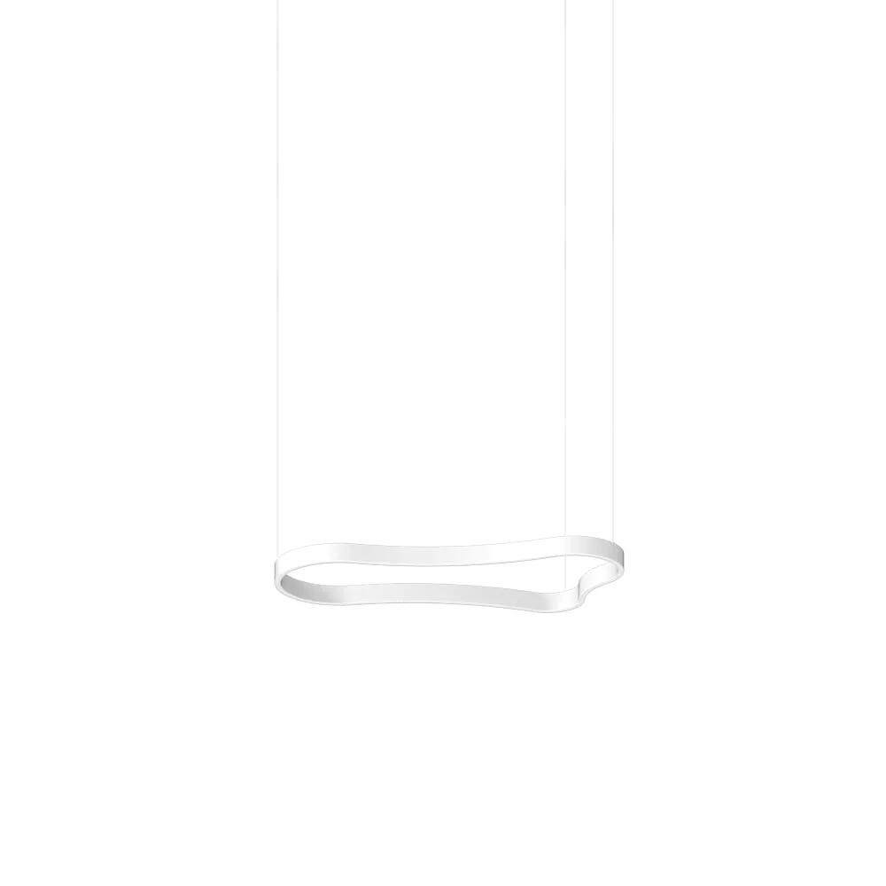 Ideal Lux LED pendant luminaire WAVES-1 SP direct, switchable IP20, matt – white