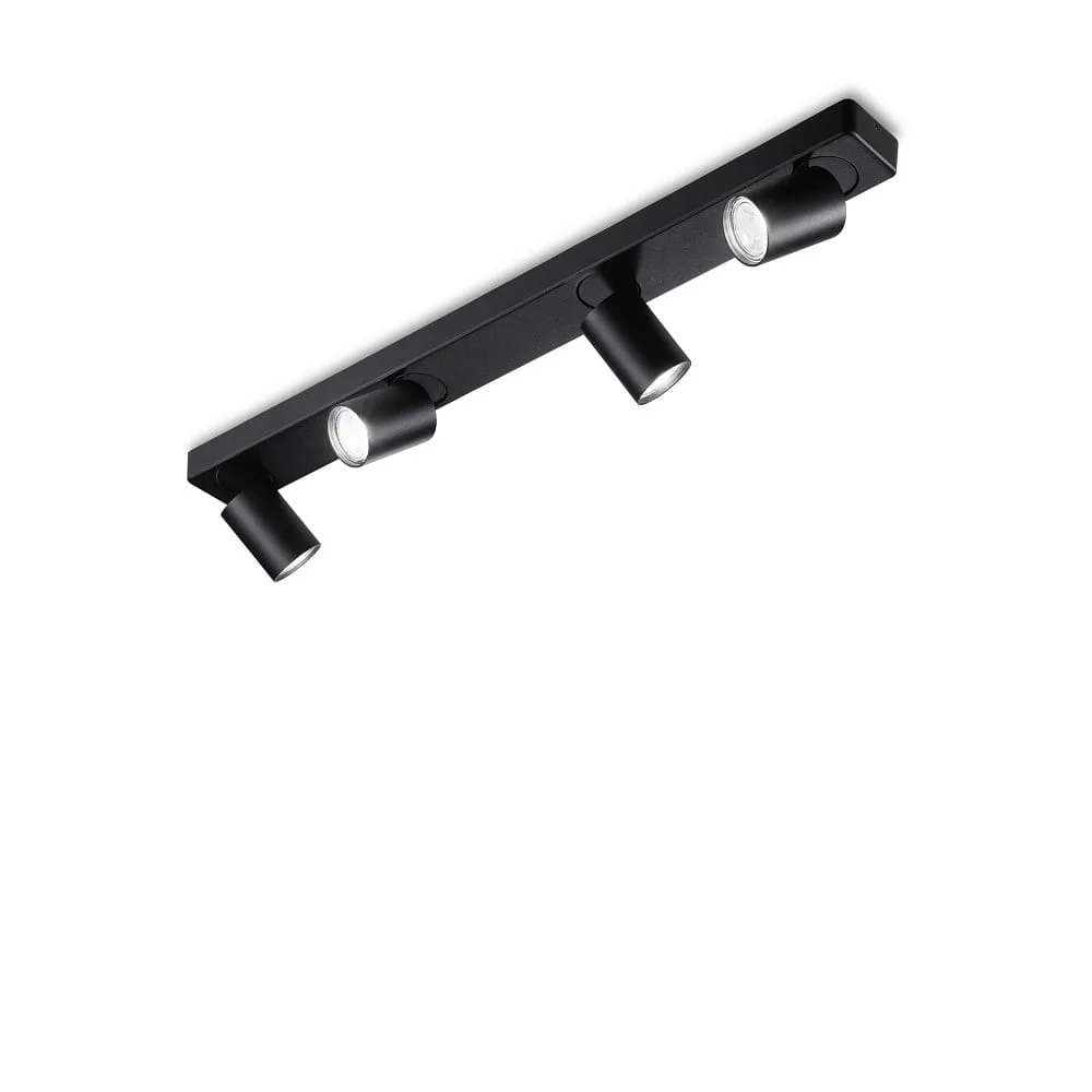 [IDEA-229072] Ideal Lux Applique et plafonnier RUDY, 4 flammes, GU10, orientable (noir thermolaqué)
