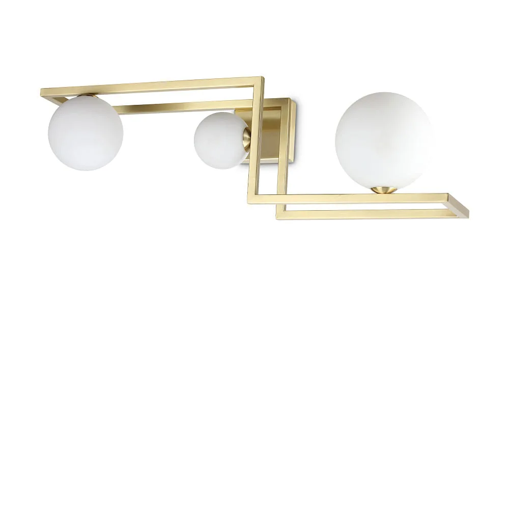 [IDEA-284330] Ideal Lux Deckenleuchte ANGOLO PL3, 3-flammig, G9, IP20 (Messing)