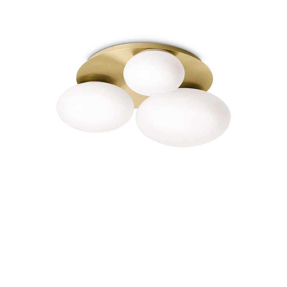 [IDEA-293660] Ideal Lux Plafonnier NINFEA PL3, 3 flammes, GX53, IP20 (laiton)