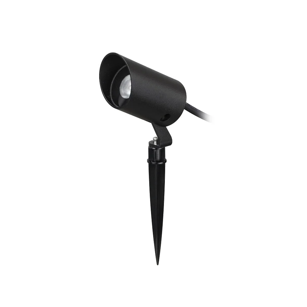 [IDEA-331386] Ideal Lux Outdoor LED Aufbau-Bodenstrahler KOALA, IP65, 7W 3000K 340lm 35°, CRi>90, schaltbar, mit Erdspieß