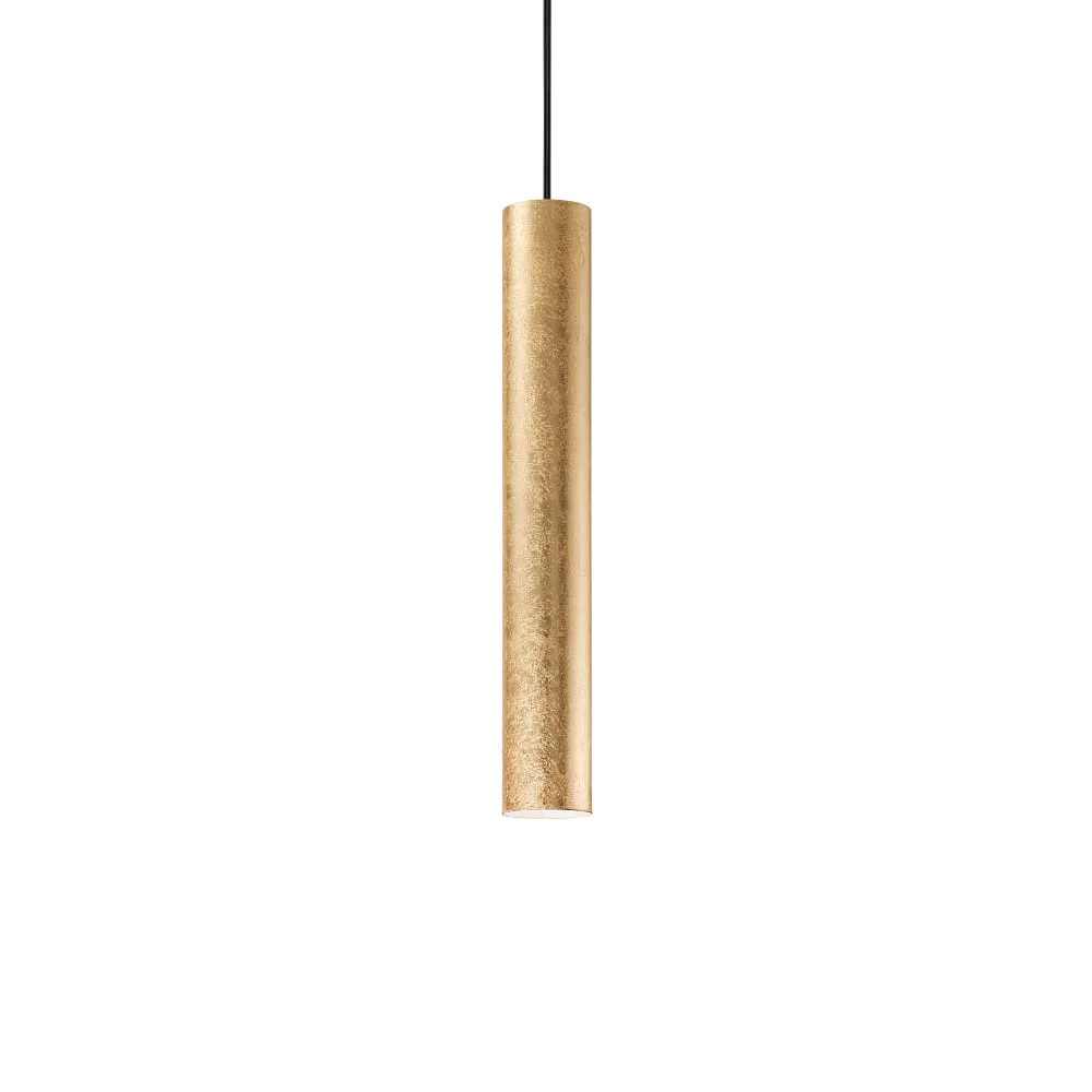 Ideal Lux Pendant luminaire LOOK, IP20, Ø 6cm, incl. GU10 MR16 28W 3000K, gold