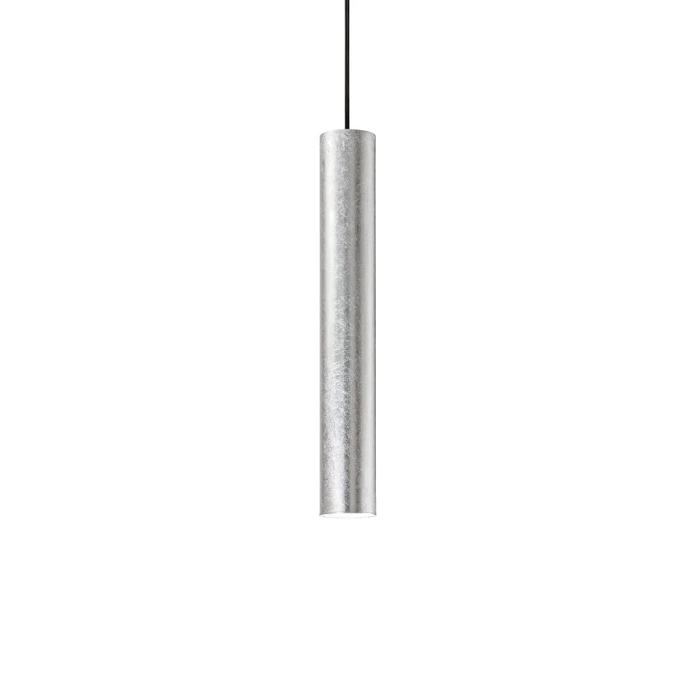 Ideal Lux Pendant luminaire LOOK, IP20, Ø 6cm, incl. GU10 MR16 28W 3000K, silver