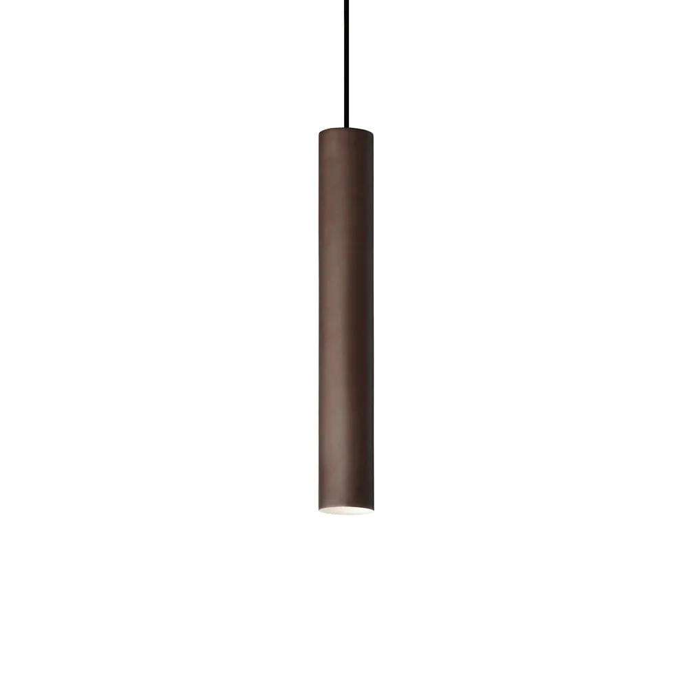 Ideal Lux Pendelleuchte LOOK, IP20, Ø 6cm, inkl. GU10 MR16 28W 3000K, Corten