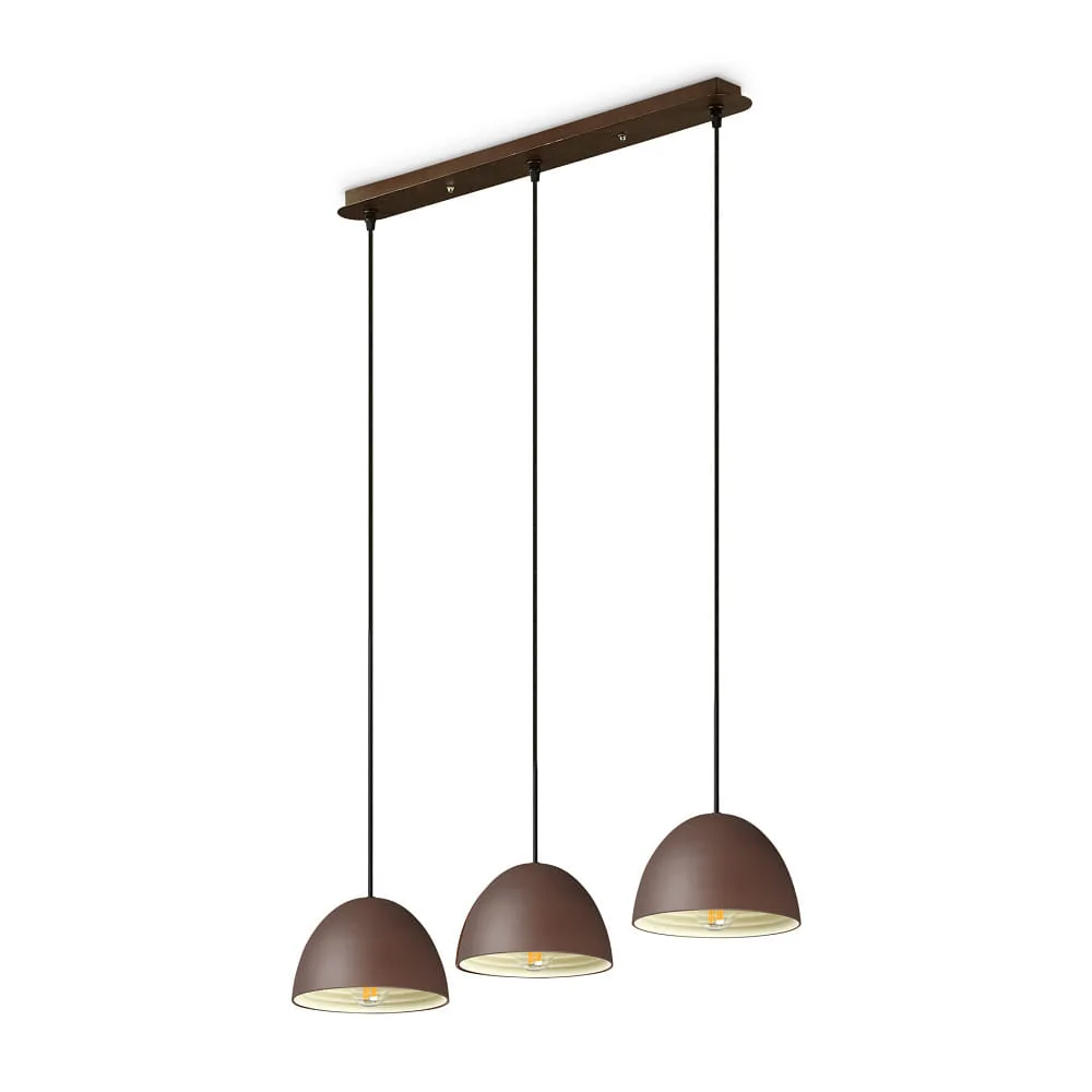 Ideal Lux Suspension FOLK, 3 flammes, longueur 72 cm, E27