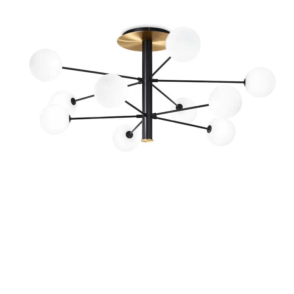Ideal Lux Plafonnier COSMOPOLITAN G9 IP20, noir