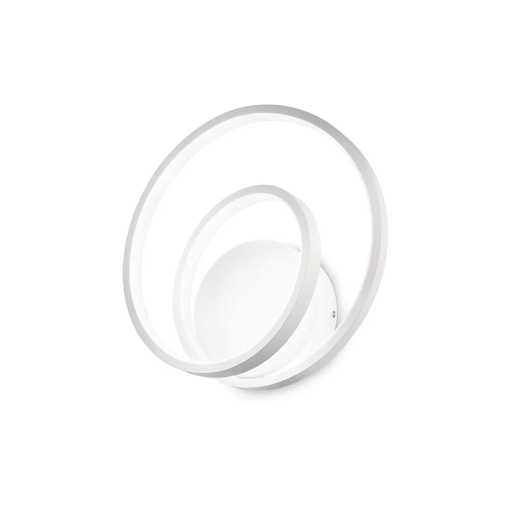 Ideal Lux LED Wandleuchte OZ ON-OFF rund, ein/aus IP20, 4000 K, weiß matt