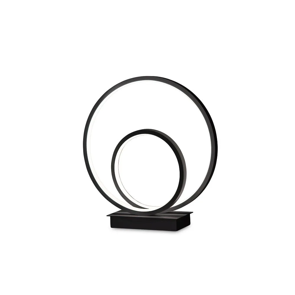 [IDEA-269481] Ideal Lux Lampe à poser OZ TL ON-OFF ronde, avec interrupteur IP20, 3000 K, noir mat