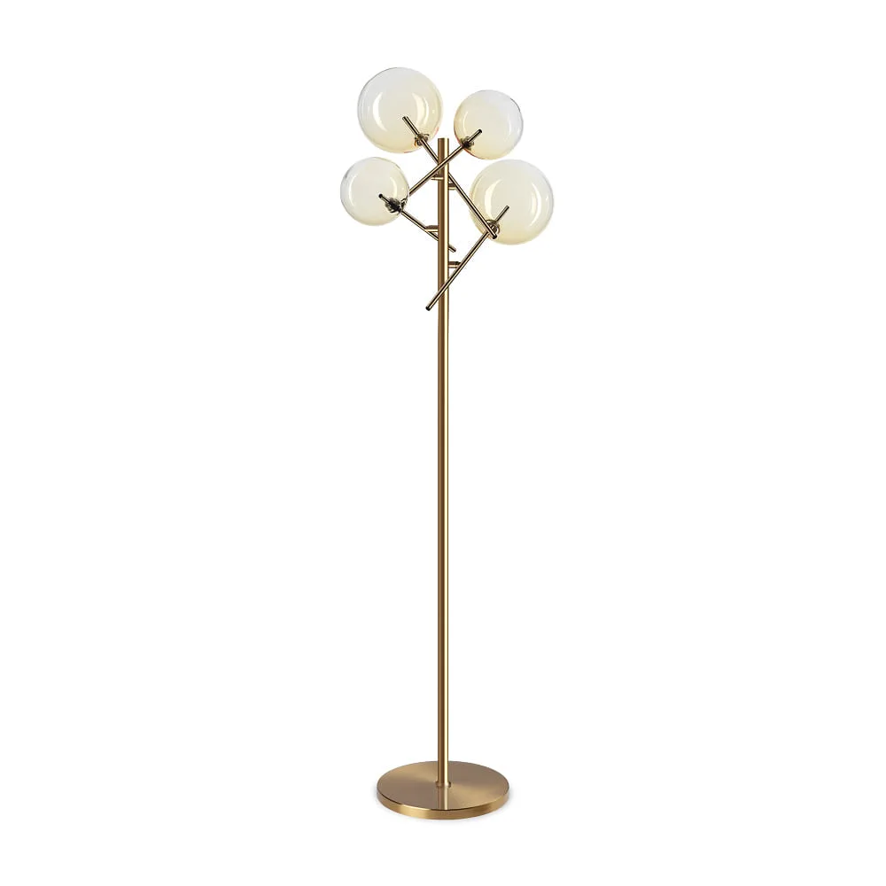 Ideal Lux Floor lamp EQUINOXE 4 flames G4 IP20, amber