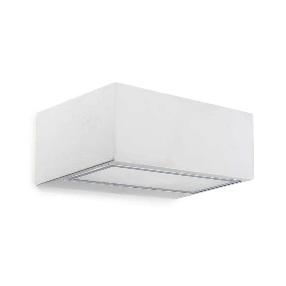 LEDS C4 Outdoor wall luminaire NEMESIS LED - 7x17CM up / down, small, switchable IP65 – white