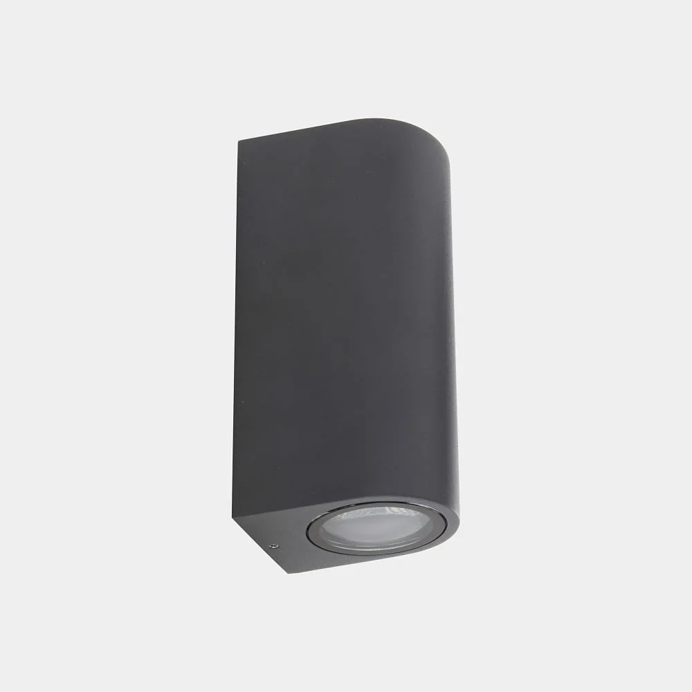 LEDS C4 Außenwandleuchte EKO DOUBLE EMISSION GU10 up / down GU10 IP66, anthrazit dimmbar