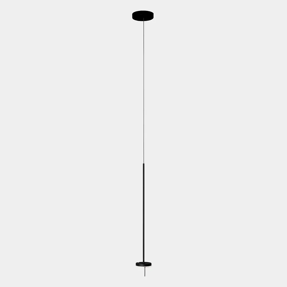 LEDS C4 Suspension INVISIBLE SINGLE ADJUSTABLE LED IP20, noir avec variateur, 2700 K