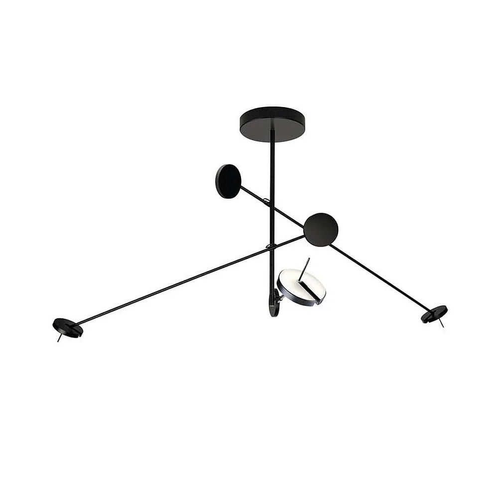 LEDS C4 LED Pendelleuchte INVISIBLE TRIPLEX, 3-flammig, verstellbar, dimmbar, schwarz, 29.6W 2700K 1653lm 94° IP20 176∕ 150 60 22,5