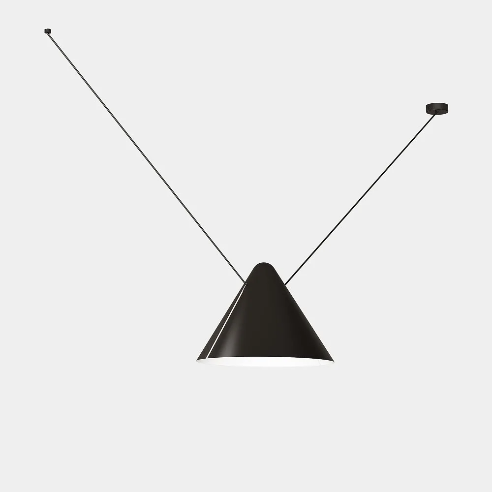 LEDS C4 Suspension SUPER ATTIC conique E27 IP20, Ø∕ L∕ L∕ H : 45∕ 50∕ 45∕ 125 cm