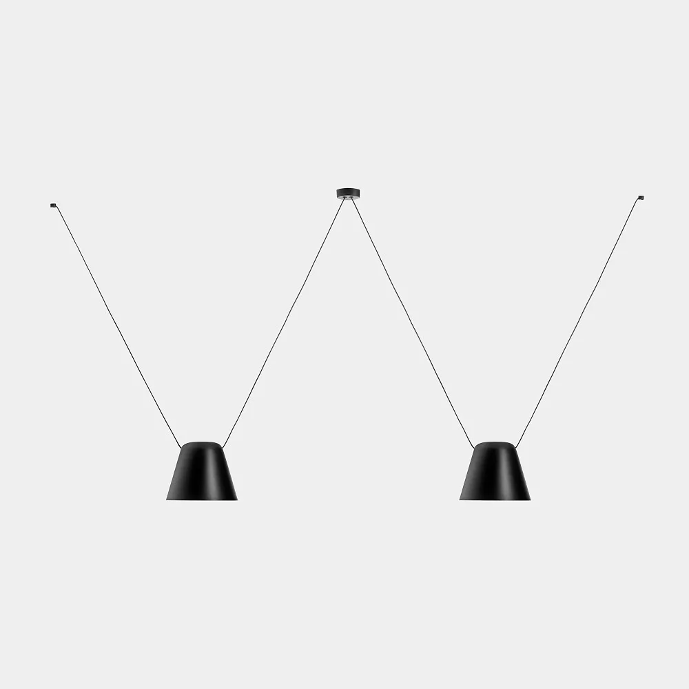 LEDS C4 Pendant luminaire ATTIC 2 2 flames, conical E27 IP20 (LEDS-00-8371-05-05)