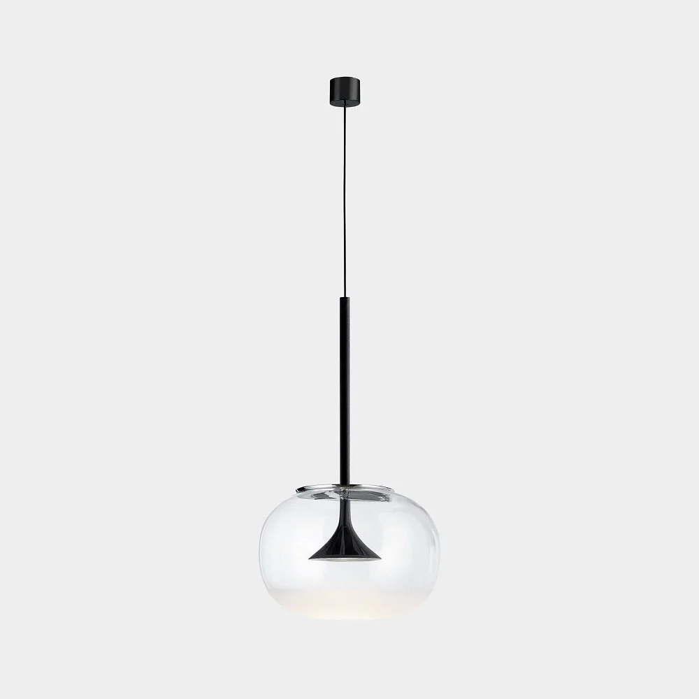 LEDS C4 Pendant luminaire ALIVE SINGLE LED IP20, black dimmable, 453 lm
