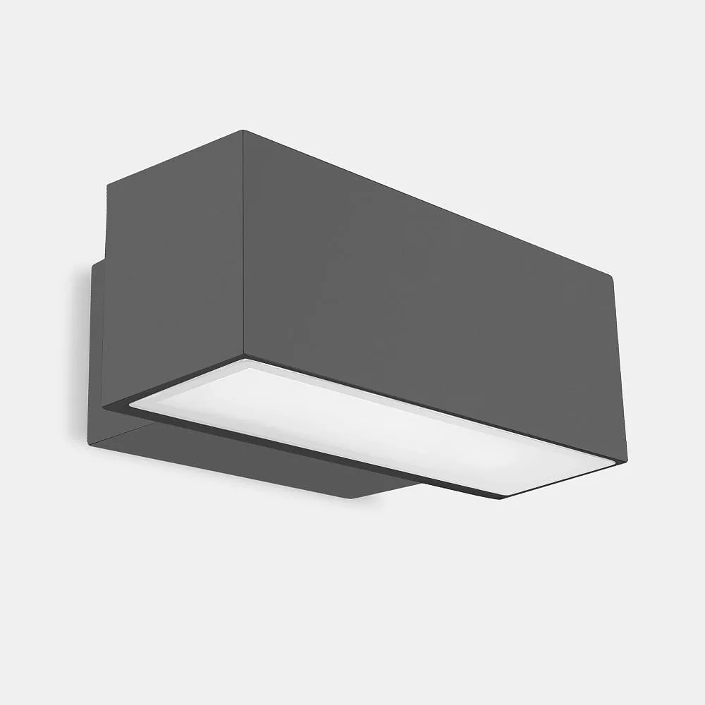 LEDS C4 Wall luminaire AFRODITA LED switchable IP66, anthracite, 4000 K