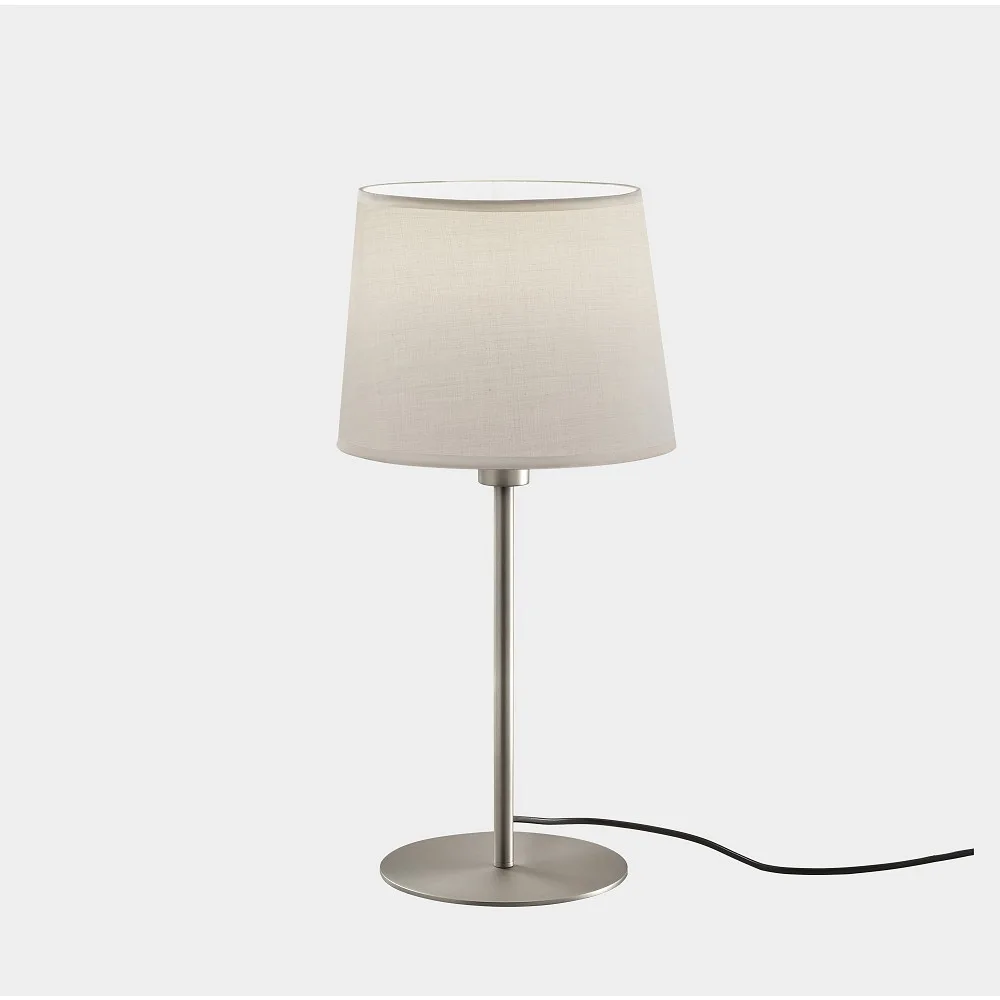 LEDS C4 Tischleuchte METRICA E27, ohne Schirm, Nickel, Ø∕ B∕ H: 26∕ 26∕ 60,4 cm