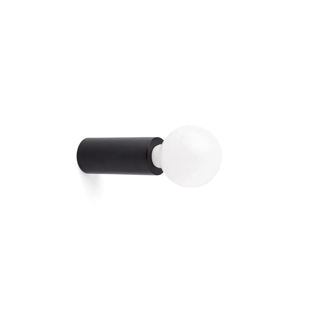 FARO BARCELONA Wall luminaire TEN E27 IP20, L∕ B∕ H∕ T: 6∕ 14∕ 6∕ 14 cm – black matt