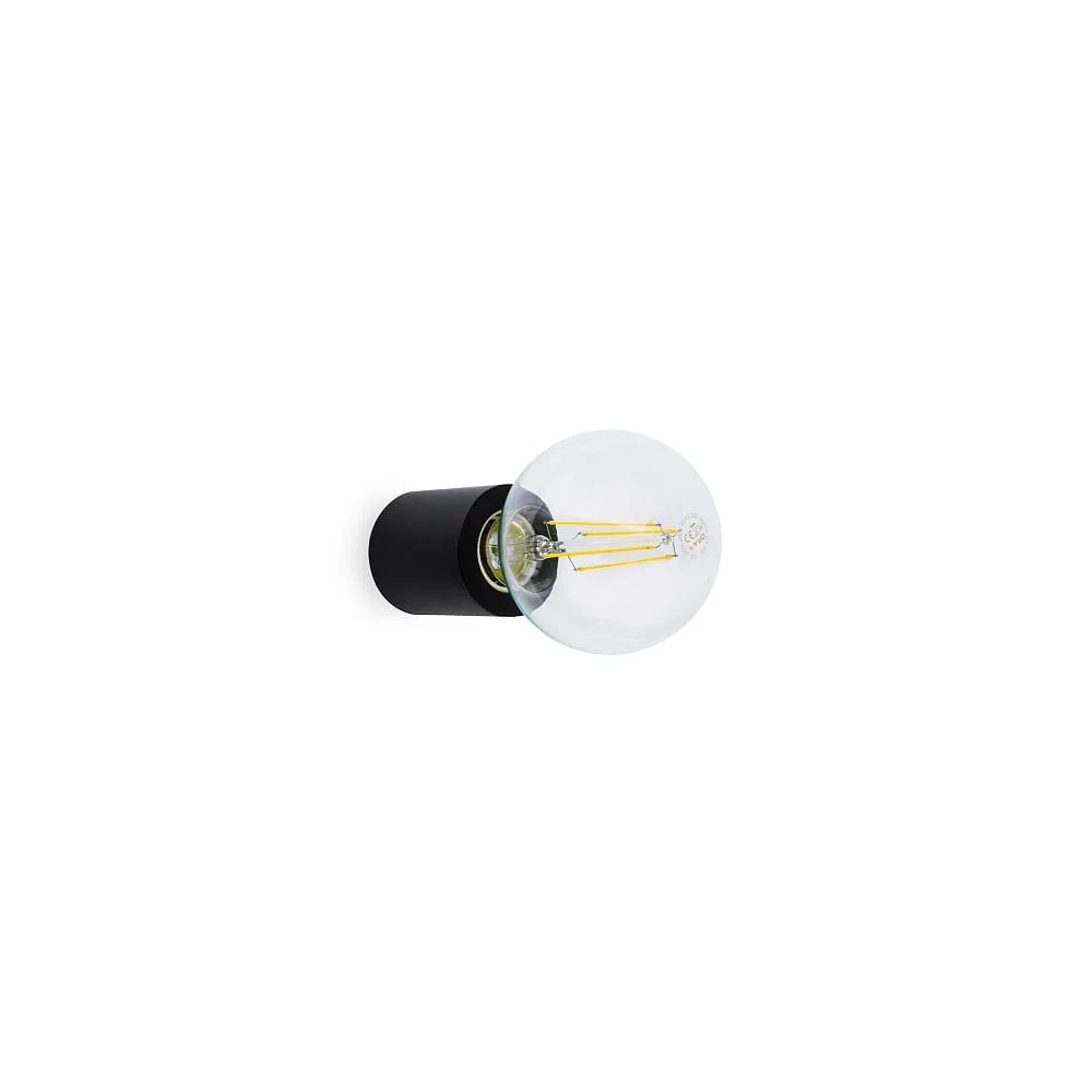 FARO BARCELONA Wandleuchte TEN E27 IP20, L∕ B∕ H∕ T: 6∕ 6∕ 7∕ 6 cm – schwarz matt