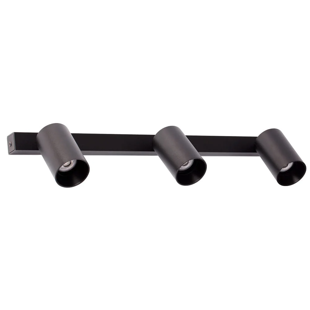 FARO BARCELONA Applique et plafonnier STAN 3 lampes GU10 IP20 – noir mat