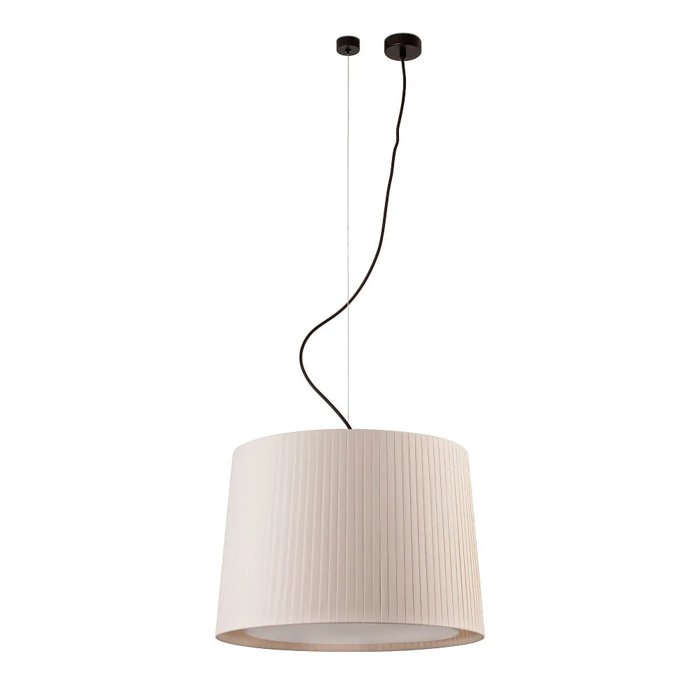 FARO BARCELONA Suspension SAMBA E27 IP20, L∕ B∕ H∕ T: 50∕ 50∕ 50∕ 50 cm – beige noir mat