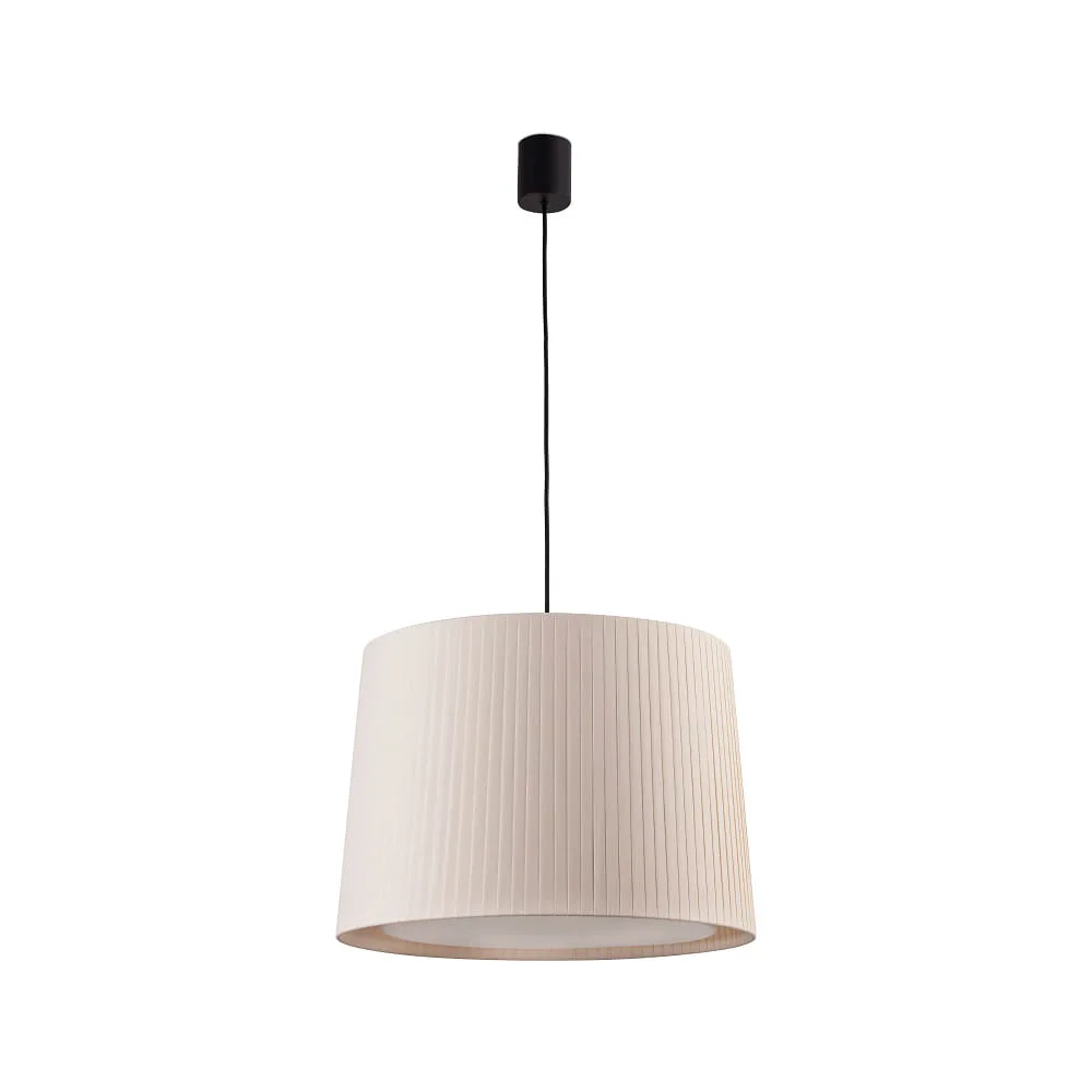 FARO BARCELONA Pendelleuchte SAMBA E27 IP20, L∕ B∕ T: 50∕ 50∕ 50 cm – beige mattschwarz