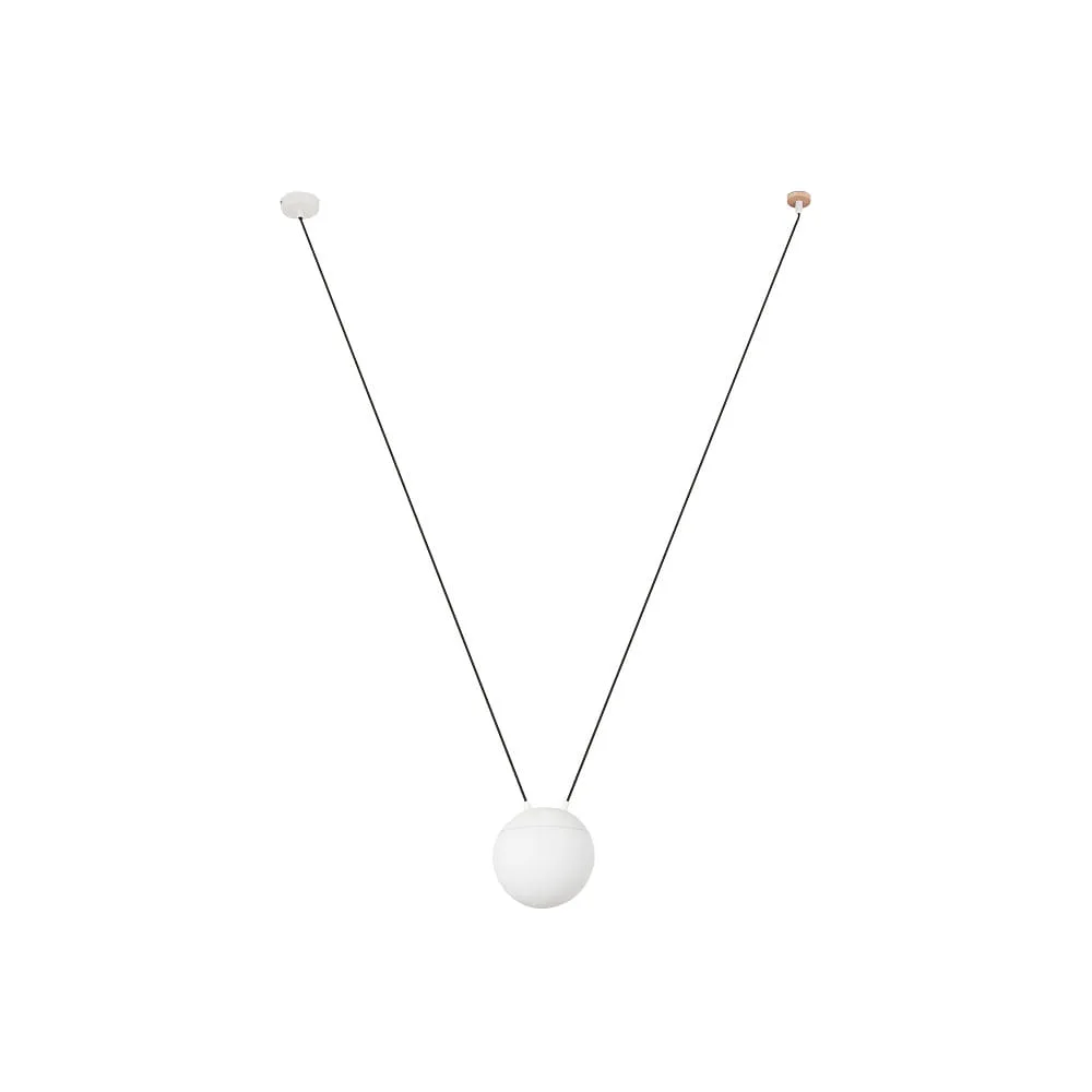 [FAR-28209-1L] FARO BARCELONA Pendant luminaire MINE PC SPACE E27 IP20, white matt (white matt wood)
