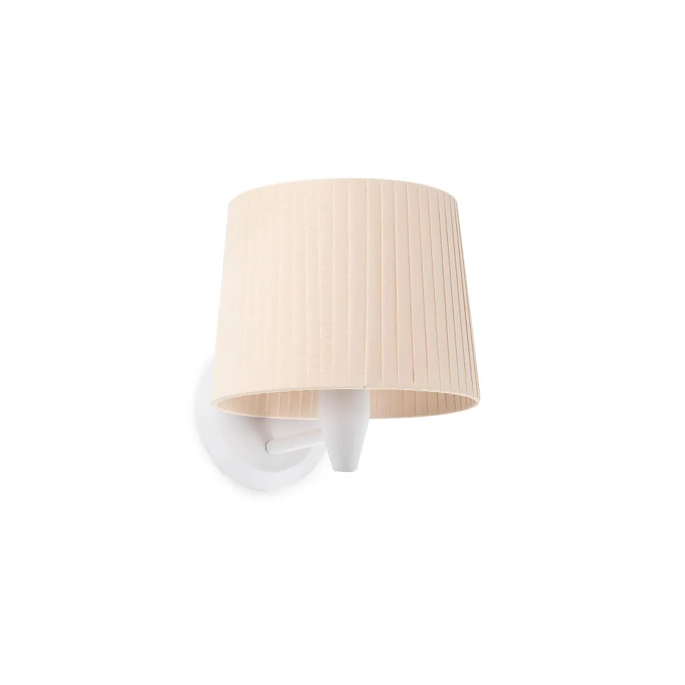 FARO BARCELONA Wandleuchte SAMBA E27 IP20 , weiß – Beige