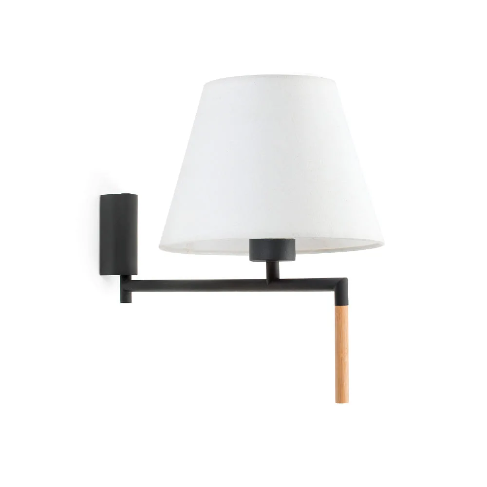 FARO BARCELONA Wall luminaire RON E27 IP20 , white – Dark grey
