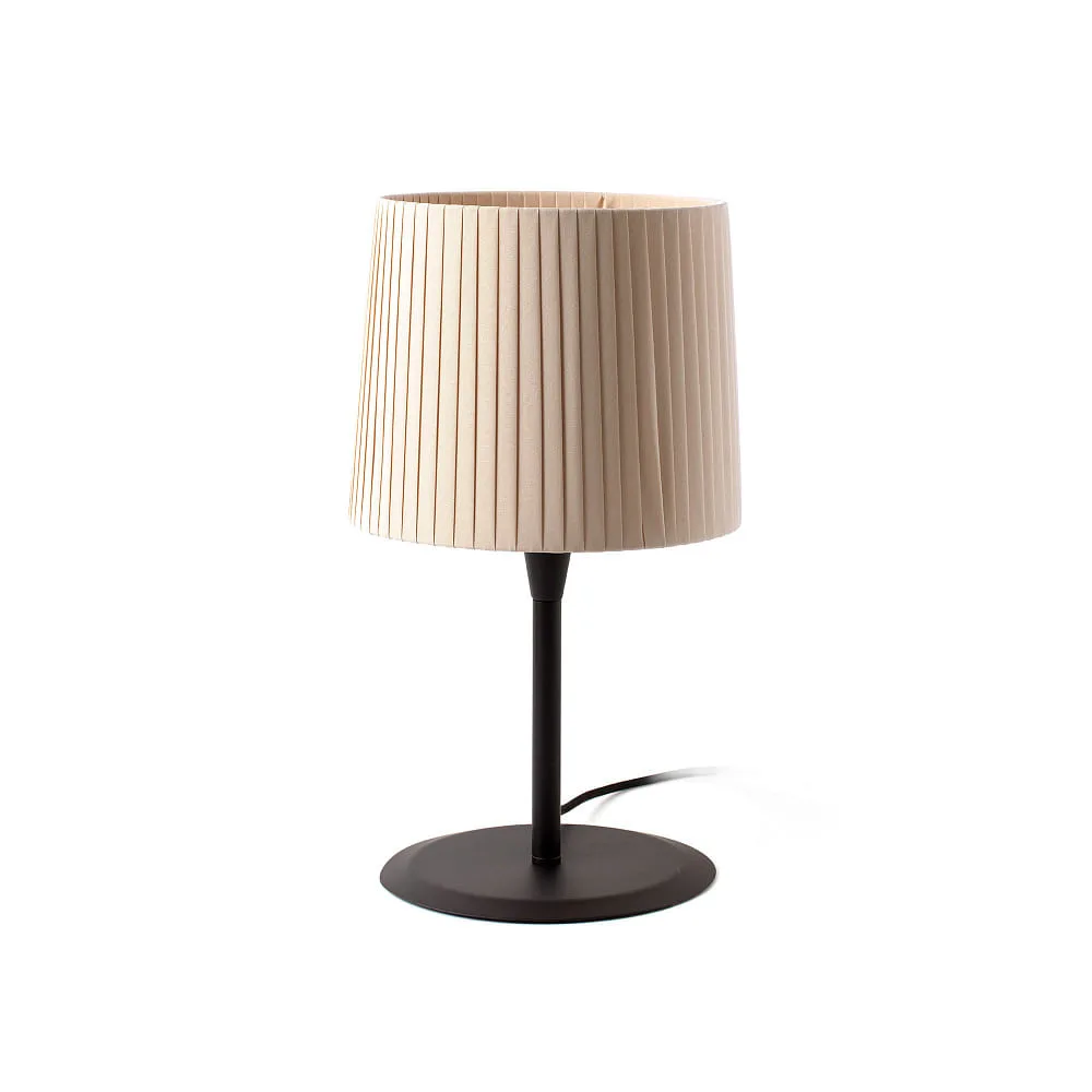 FARO BARCELONA Table lamp SAMBA E27 IP20 – beige black matt