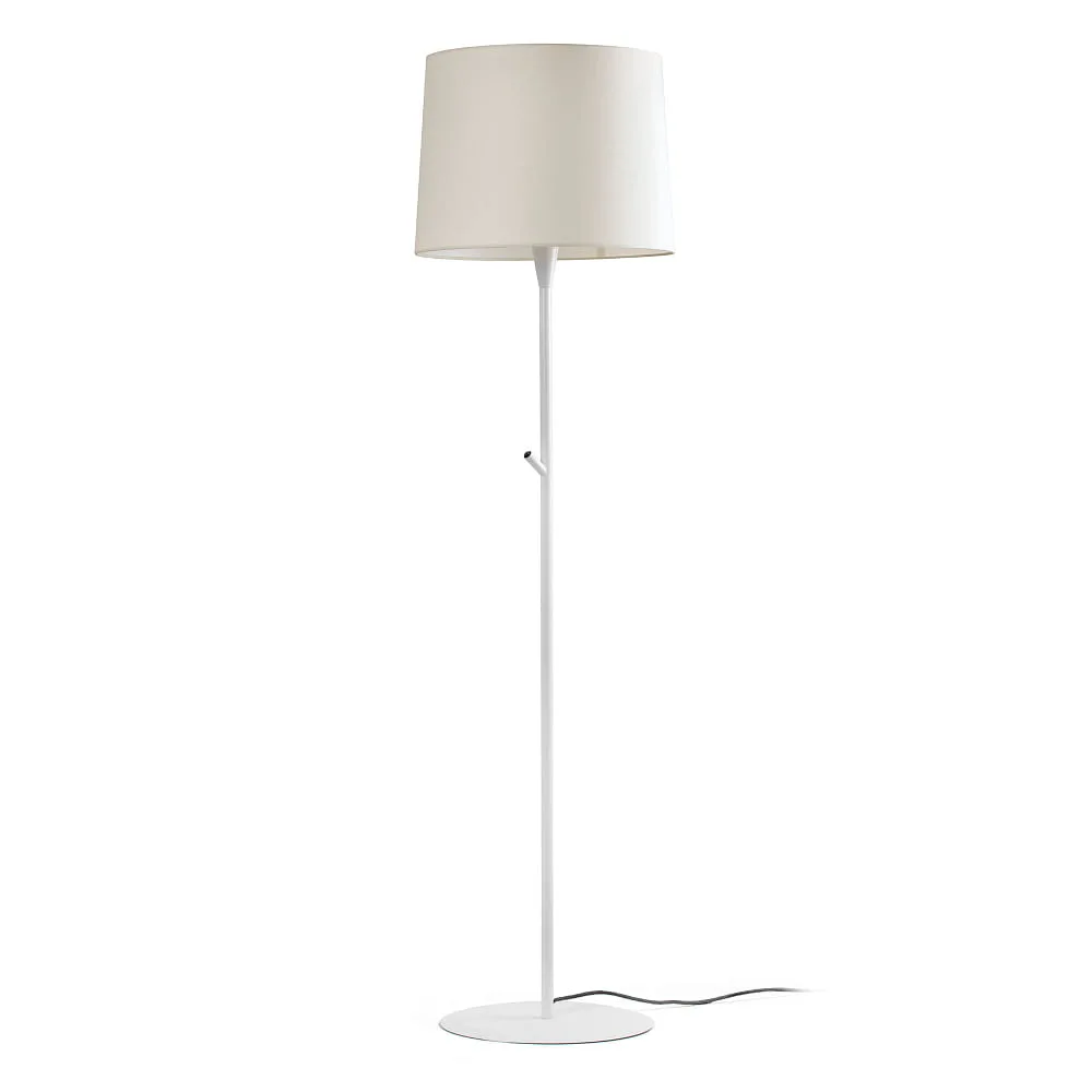 FARO BARCELONA Lampadaire CONGA E27 IP20 – beige blanc mat