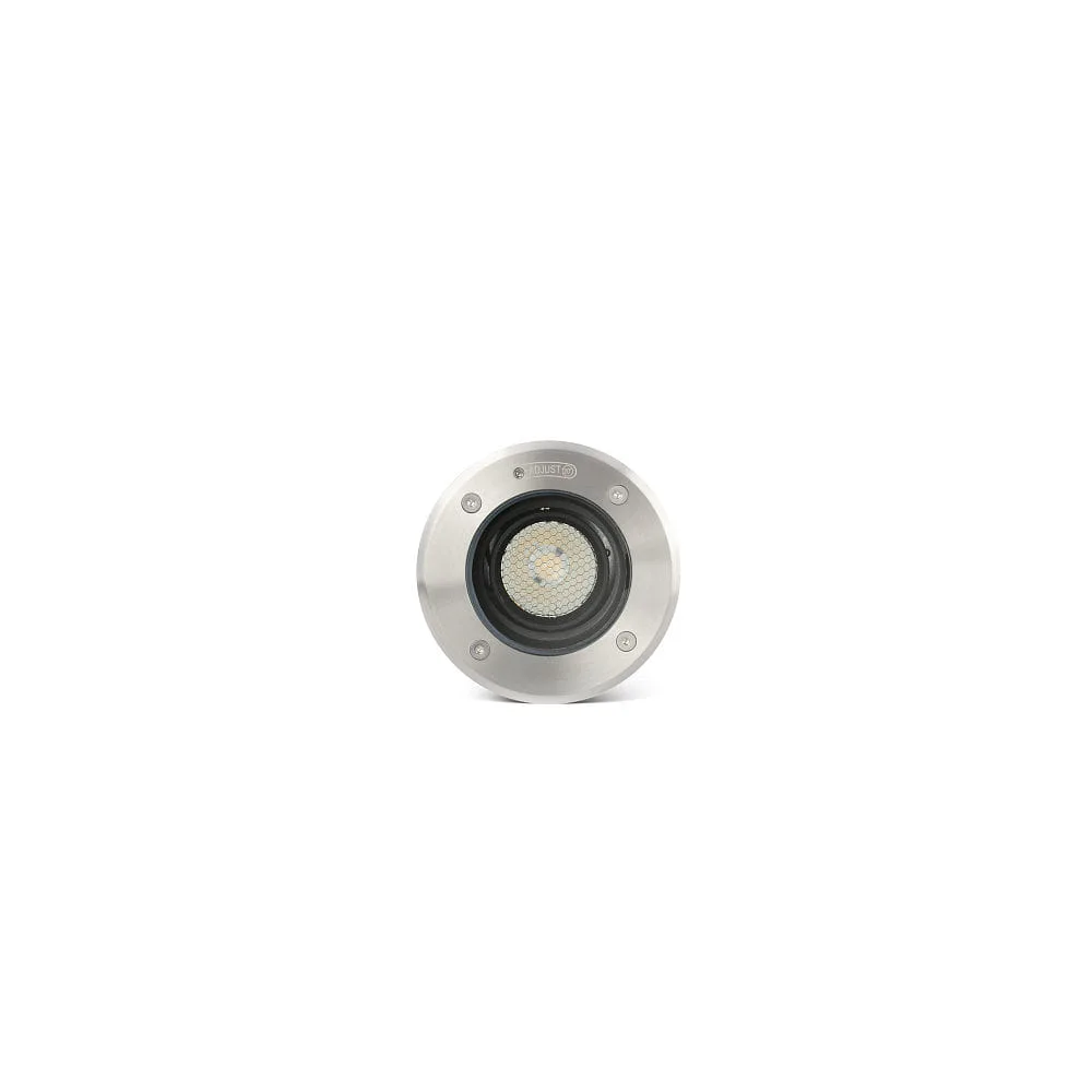 FARO BARCELONA Encastré de sol GEISER 130 / 38° rond, orientable, carrossable IP67, acier inoxydable, satiné
