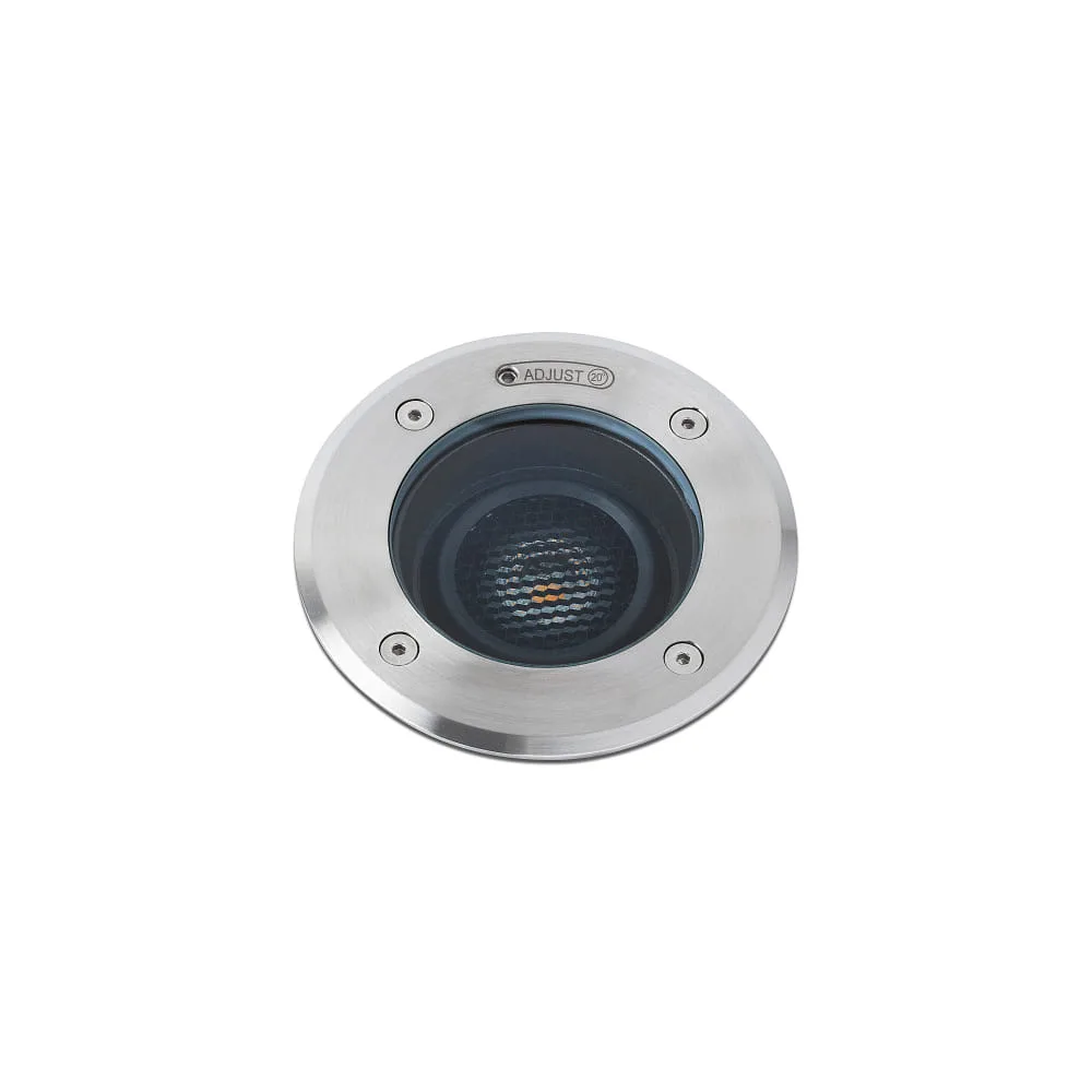 [FAR-70308] FARO BARCELONA Floor recessed luminaire GEISER 180 / 10° round, adjustable, passable IP67, stainless steel, satined