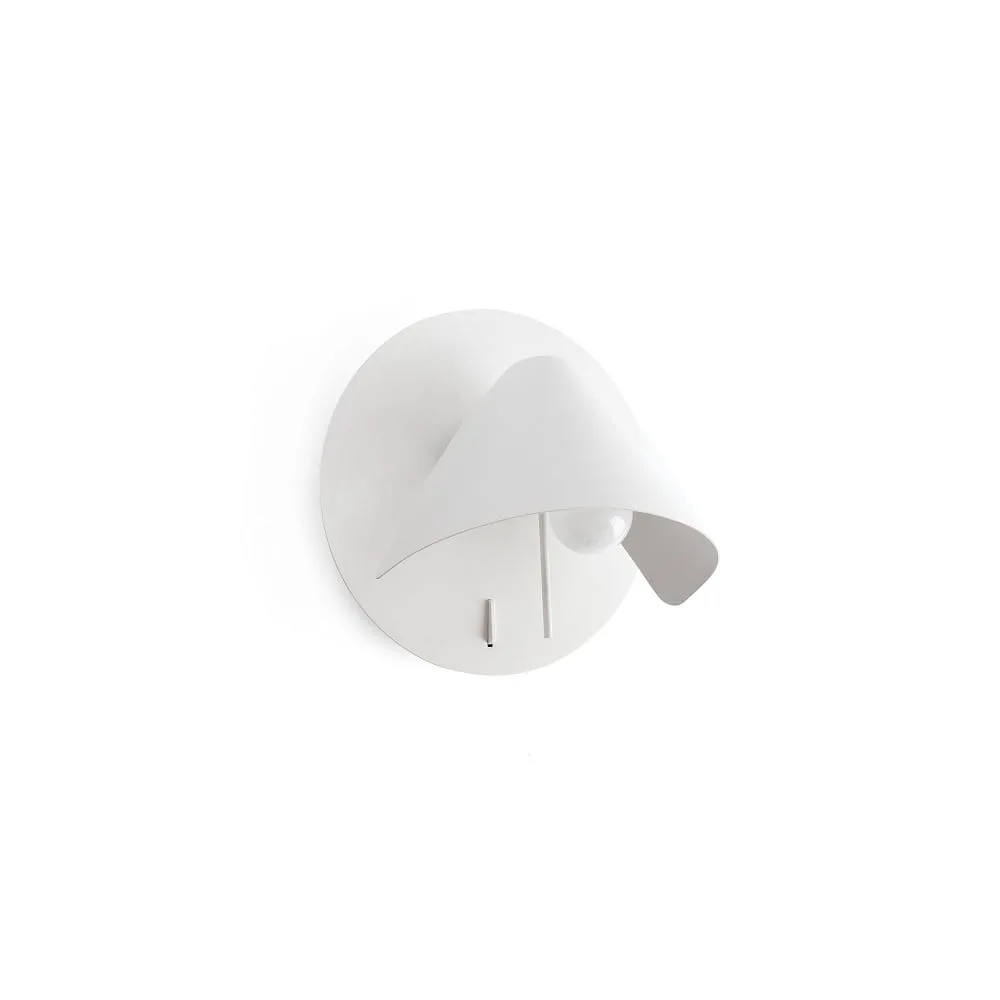 FARO BARCELONA Wandleuchte NOON E27 IP20, weiß matt