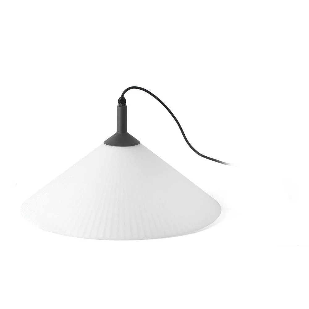 [FAR-71584-02] FARO BARCELONA Pendelleuchte SAIGON OUT R55, E27, IP44, tragbar, grau, Schirm weiß (FAR-71584-02)