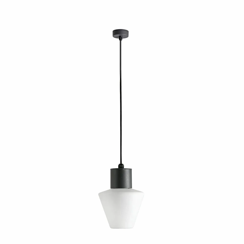 FARO BARCELONA Pendant luminaire MISTU E27 IP44, dark grey