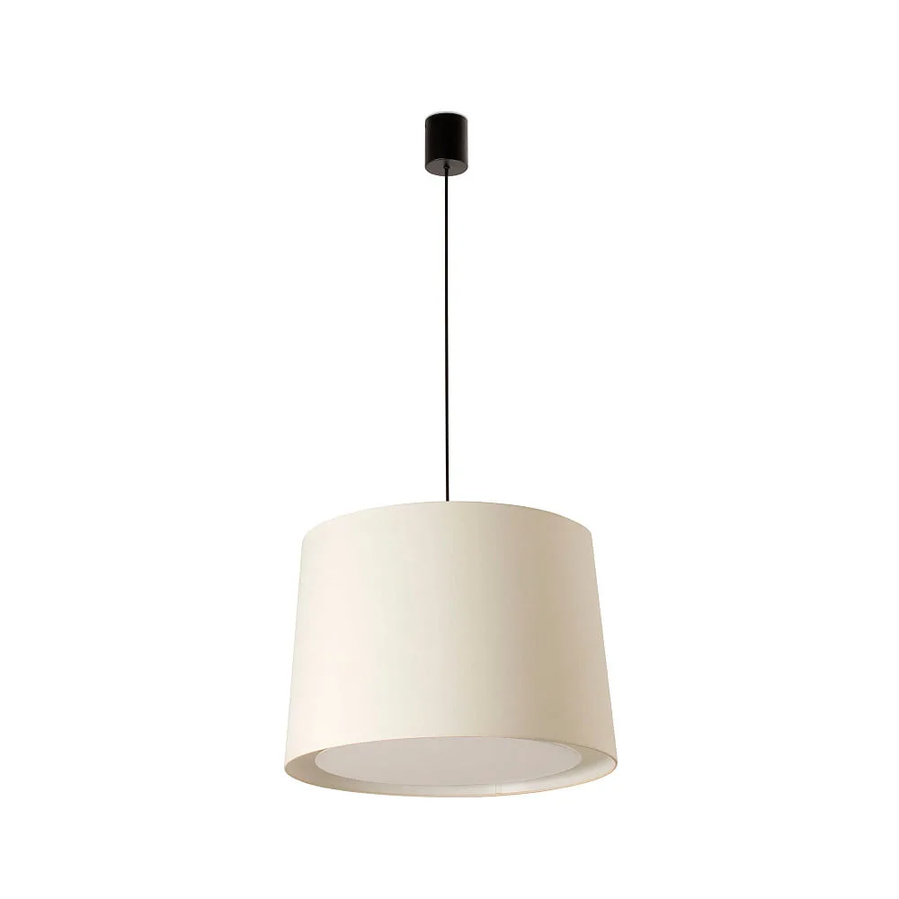 FARO BARCELONA Pendelleuchte CONGA E27 IP20, schwarz matt, weiß, L∕ B∕ T: 50∕ 50∕ 50 cm