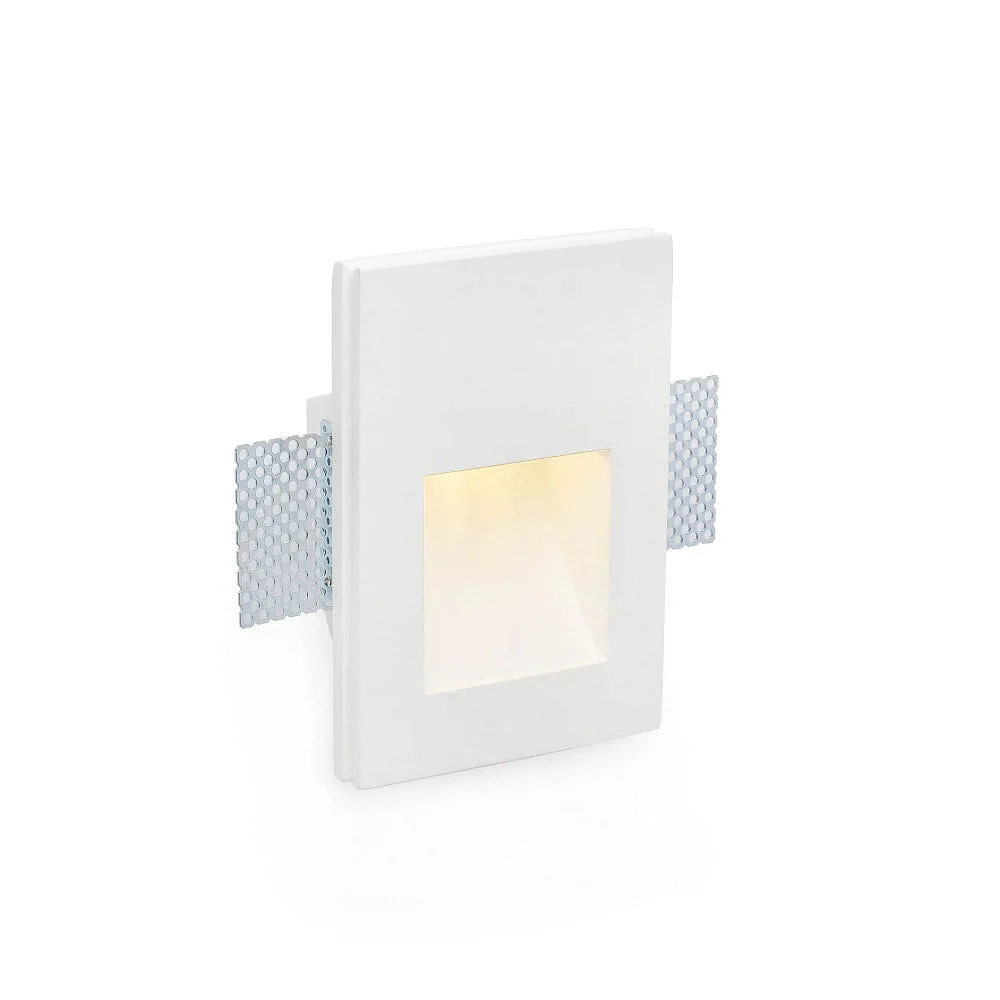FARO BARCELONA Encastré de mur PLAS LED IP20, blanc mat, L∕ W∕ H∕ D: 10/5/14.5/5 cm