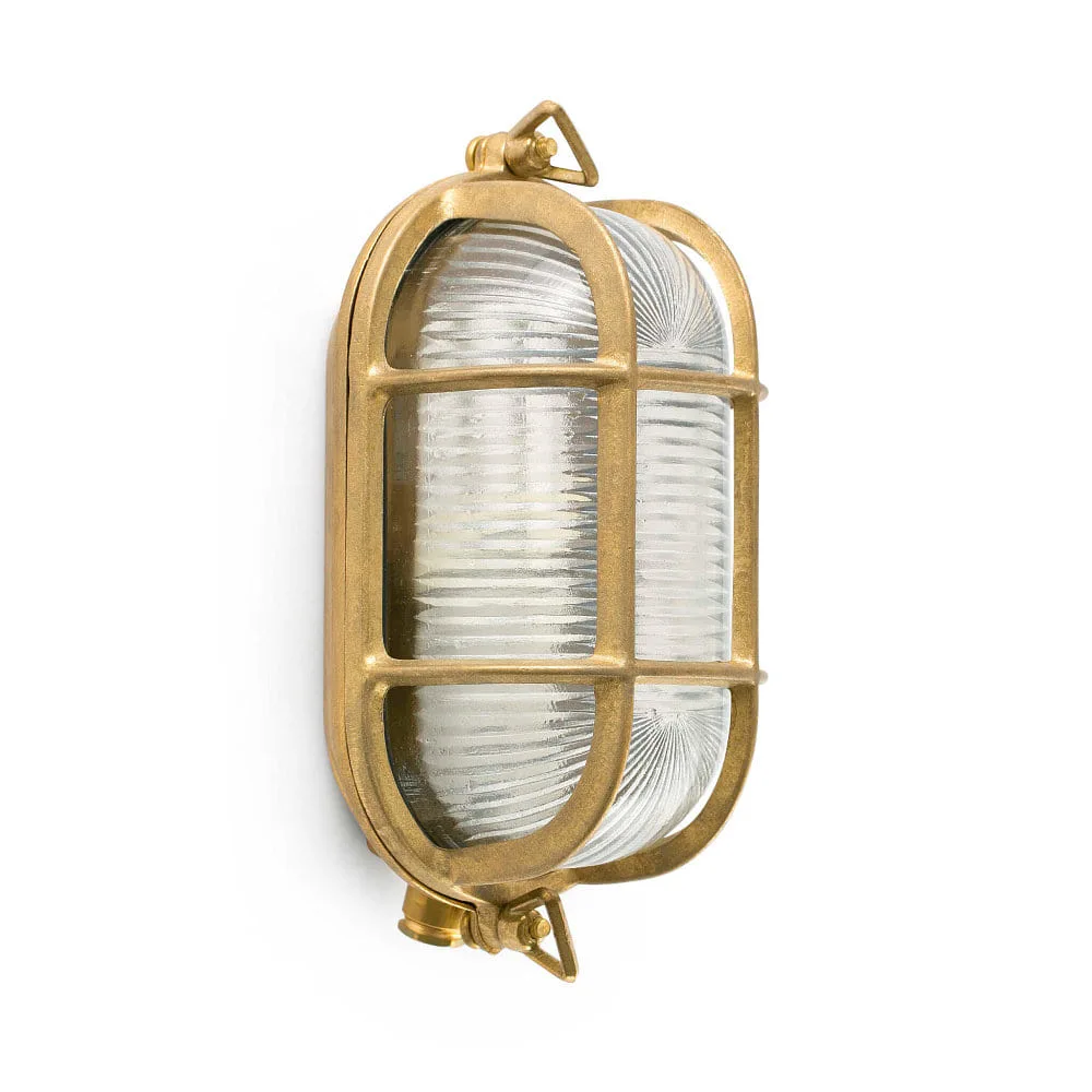FARO BARCELONA Außenwandleuchte CABO E27 IP44, messing