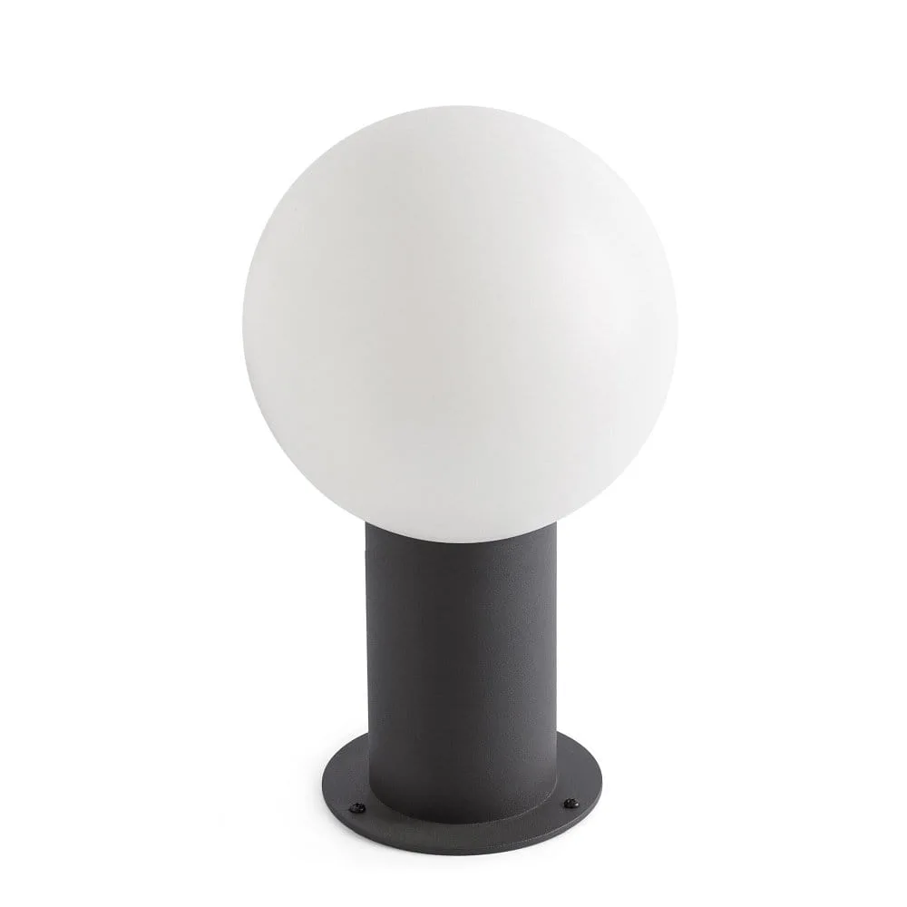 FARO BARCELONA Outdoor luminaire MOON 300 E27 IP44, dark grey, opal