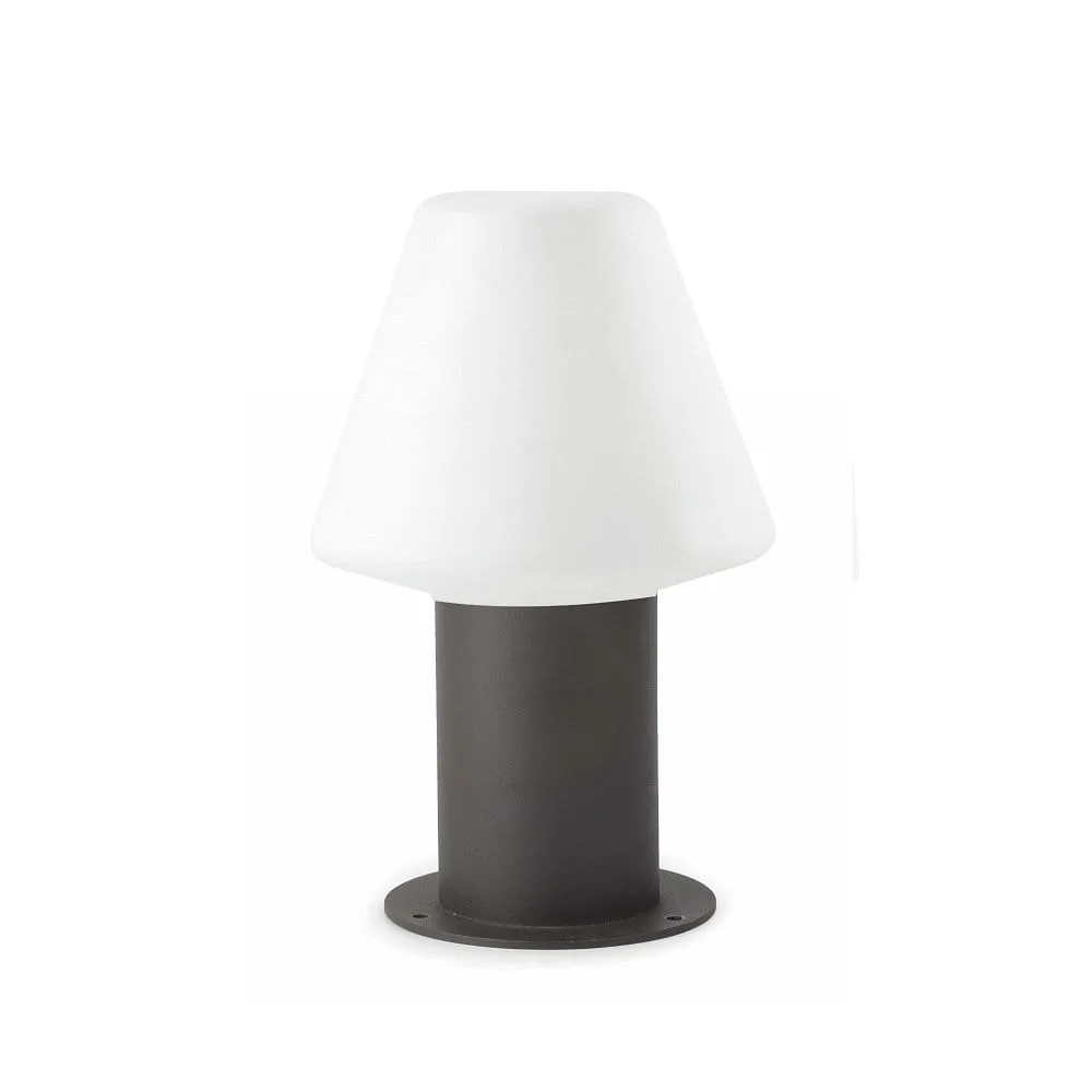 FARO BARCELONA Luminaire d'extérieur MISTU 310 E27 IP44, gris foncé, opale