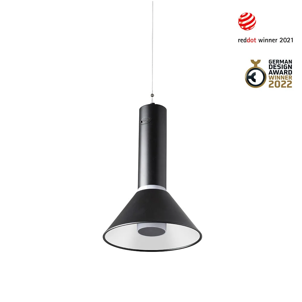FARO BARCELONA Tischleuchte FUJI LED IP44, satiniert, schwarz