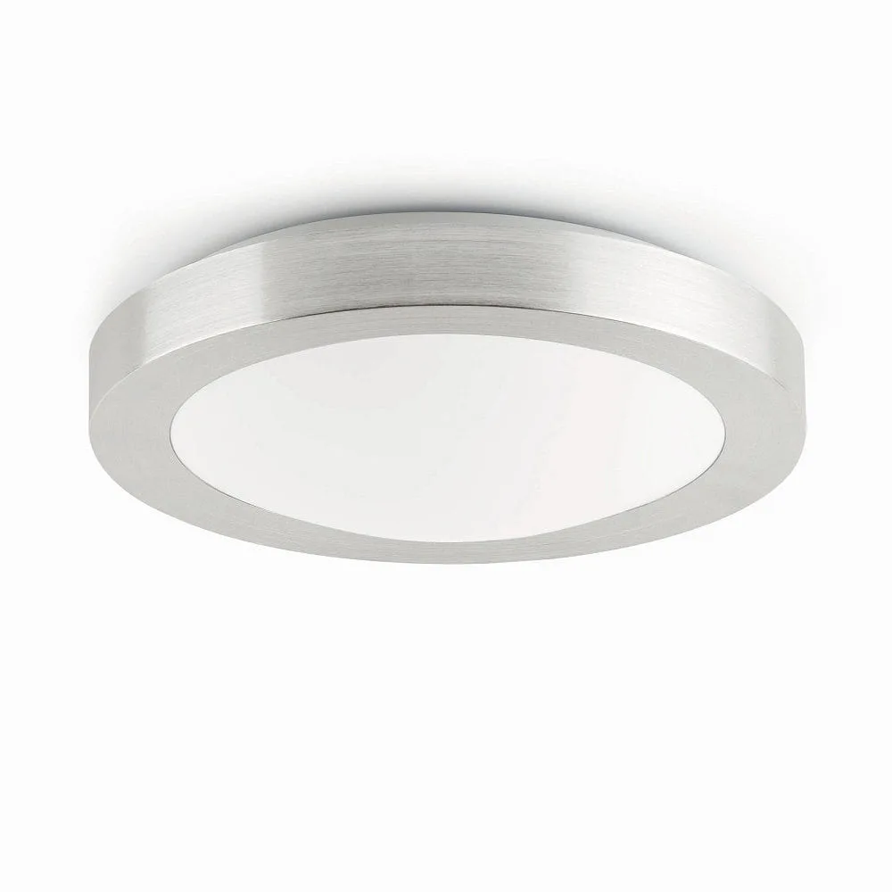 FARO BARCELONA Badleuchte LOGOS E27 IP44, grau, nickel satiniert