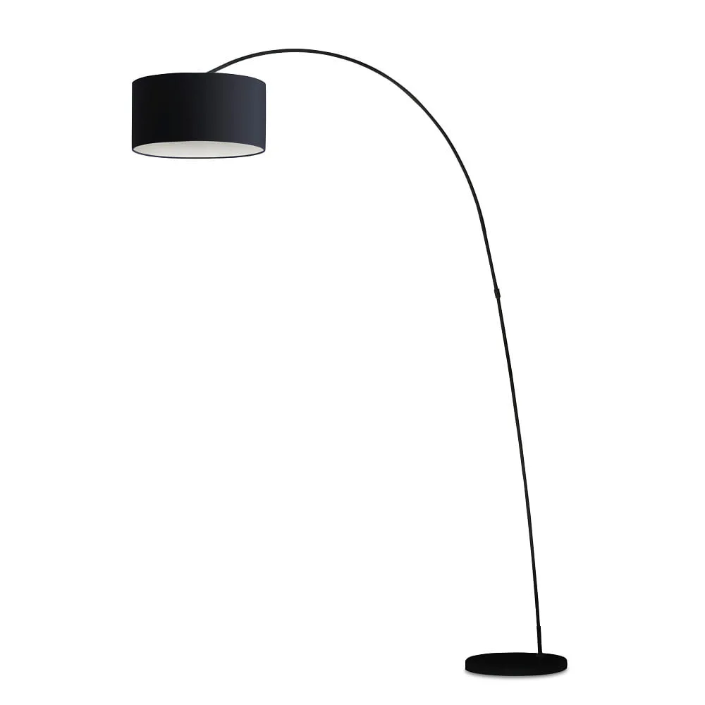 FARO BARCELONA Lampadaire PAPUA E27 IP20, noir mat