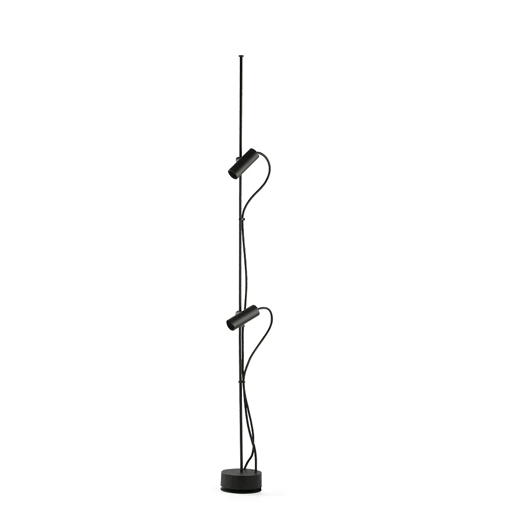 FARO BARCELONA Stehleuchte CLAP 1266 2-flammig LED IP65, schwarz, L∕ W∕ H∕ D: 12/12/126.6/12 cm