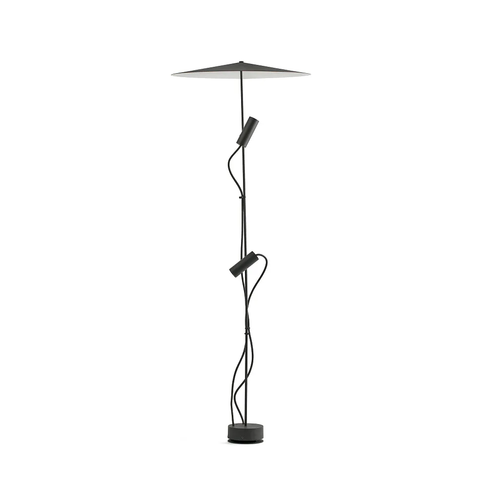 [FAR-75705-233P] FARO BARCELONA Stehleuchte CLAP 1266 2-flammig LED IP65, schwarz, L∕ W∕ H∕ D: 40/40/126.6/40 cm