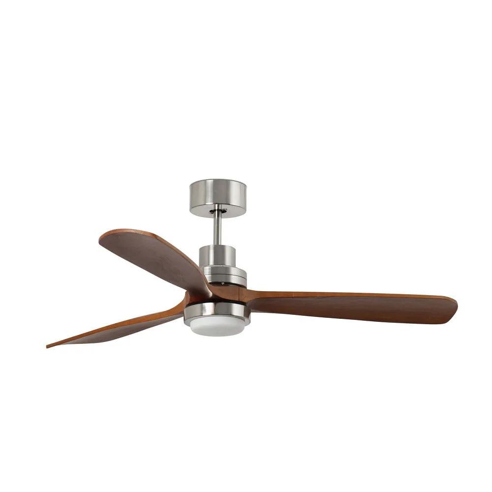 [FAR-33463DC] Faro Deckenventilator LANTAU XL mit Fernbedienung IP20, nickel matt, nussbaum